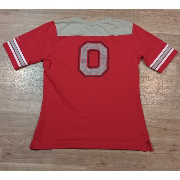 VINTAGE Nike Team Ohio State Shirt Womens Large Red OSU Buckeyes Crew Neck Adult - Picture 7 of 16
